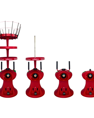 Base Infla Pelotas Eléctrica Roja con 250 Pelotas Inflamatic con Colguije