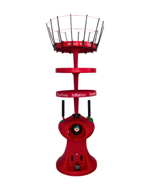 Base Infla Pelotas Eléctrica Roja + 100 Pelotas Inflamatic