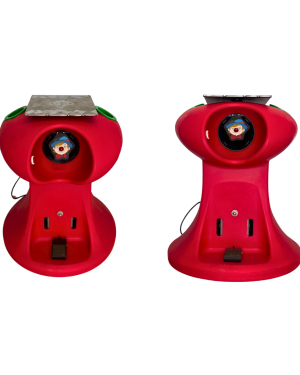 Base Infla Pelotas Eléctrica Roja con Base Adaptadora para Máquinas