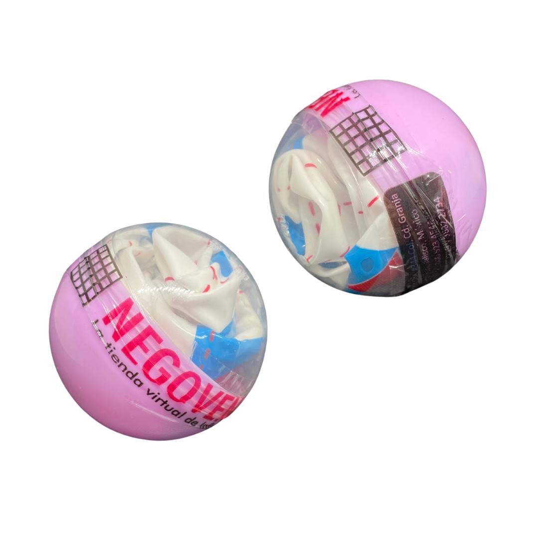 Pelota Inflable Inflamatic en cápsula, caja con 100 pz
