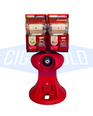 Base Infla Pelotas + Máquina Tomy Gacha con Placa Adaptadora de Metal