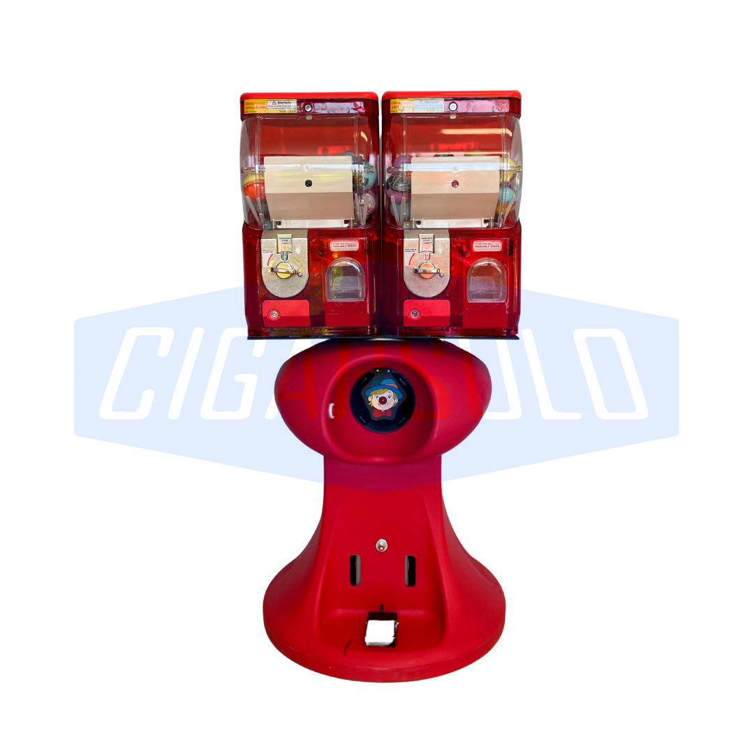 Base Infla Pelotas + Máquina Tomy Gacha con Placa Adaptadora de Metal