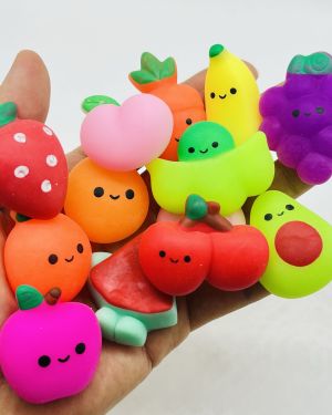 Squishy Fruit Mix en cápsula de 2 pulgadas, bolsa con 200 pz.