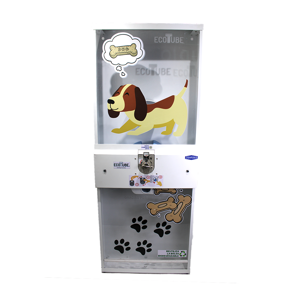 Máquina Ecotube expendedora de Juguetes y Premios para Mascota
